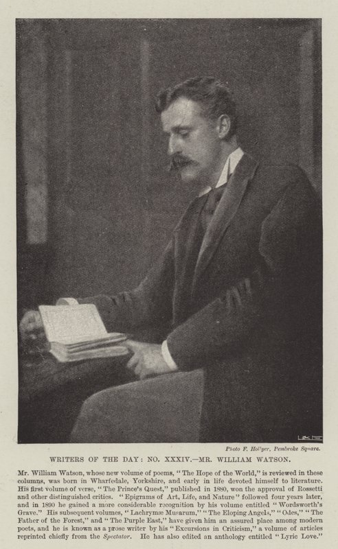 Écrivains du jour, M. William Watson - English Photographer