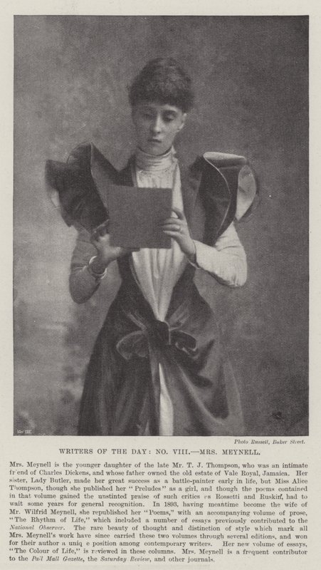 Écrivains du jour, Mme Meynell - English Photographer
