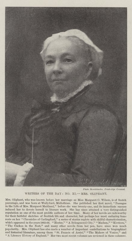 Écrivains du jour, Mme Oliphant - English Photographer