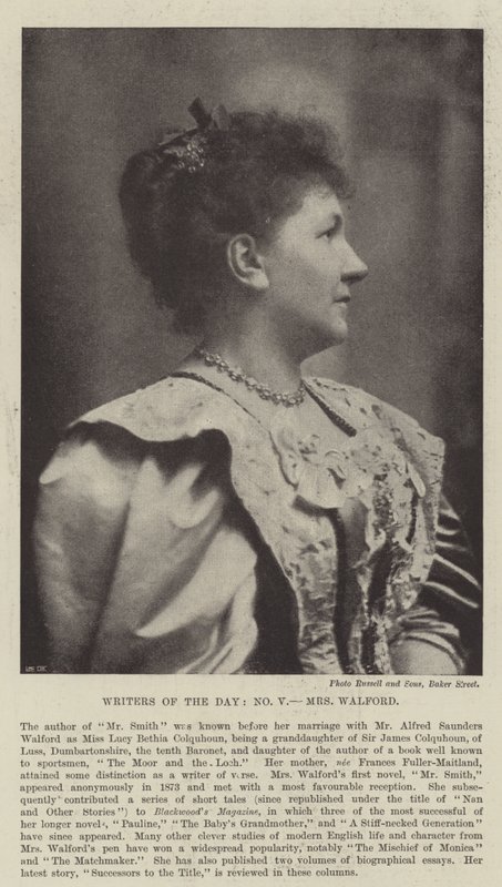 Écrivains du jour, Mme Walford - English Photographer