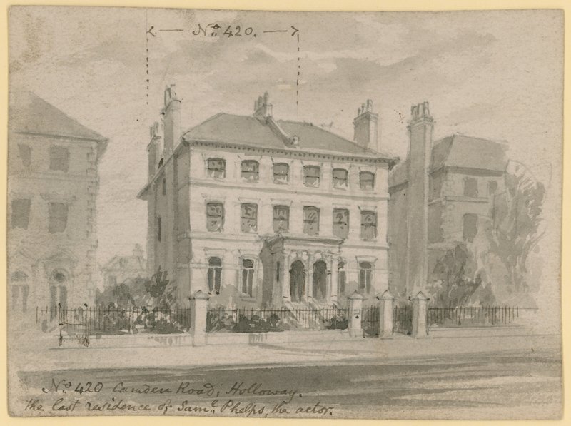 420 Camden Road, Holloway, dernière résidence de Samuel Phelps, l