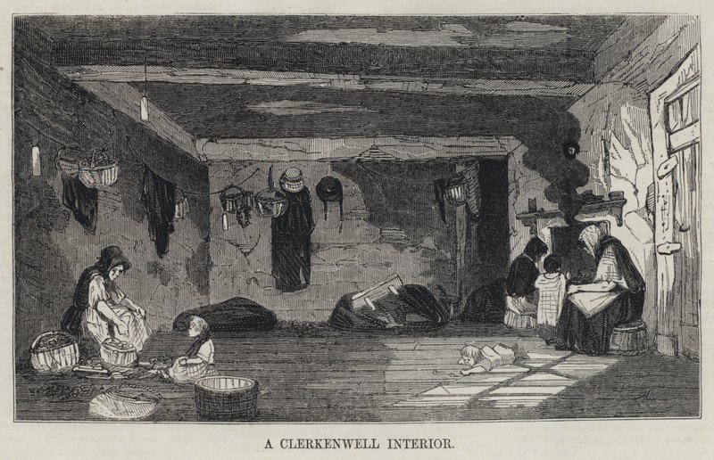 Un Intérieur de Clerkenwell (gravure) - English School