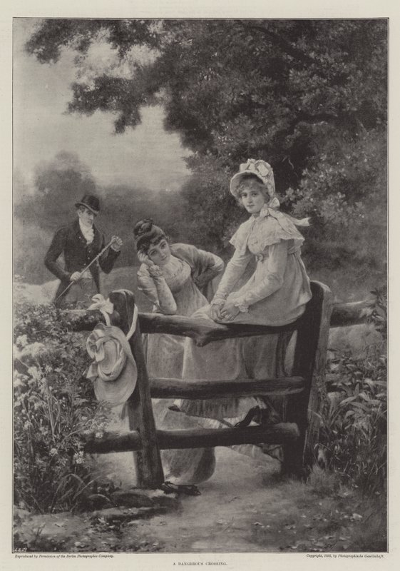 Une traversée dangereuse (gravure) - English School