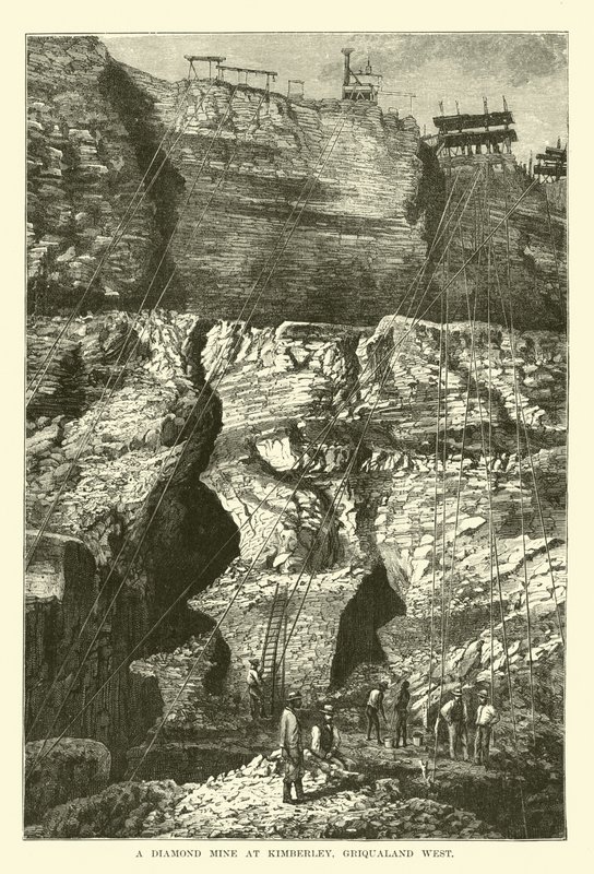 Mine de diamants à Kimberley, Griqualand Ouest - English School