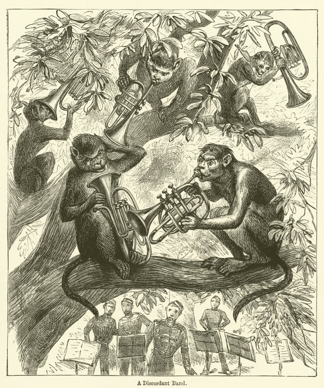Une bande discordante (gravure) - English School