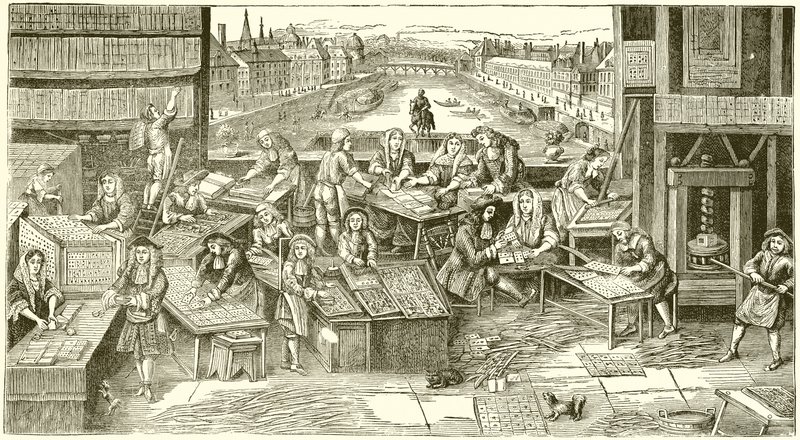 Une fabrique de cartes à jouer française à l