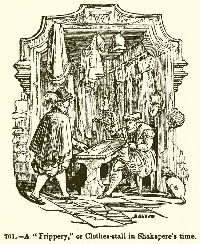 Friperie ou étal de vêtements à l