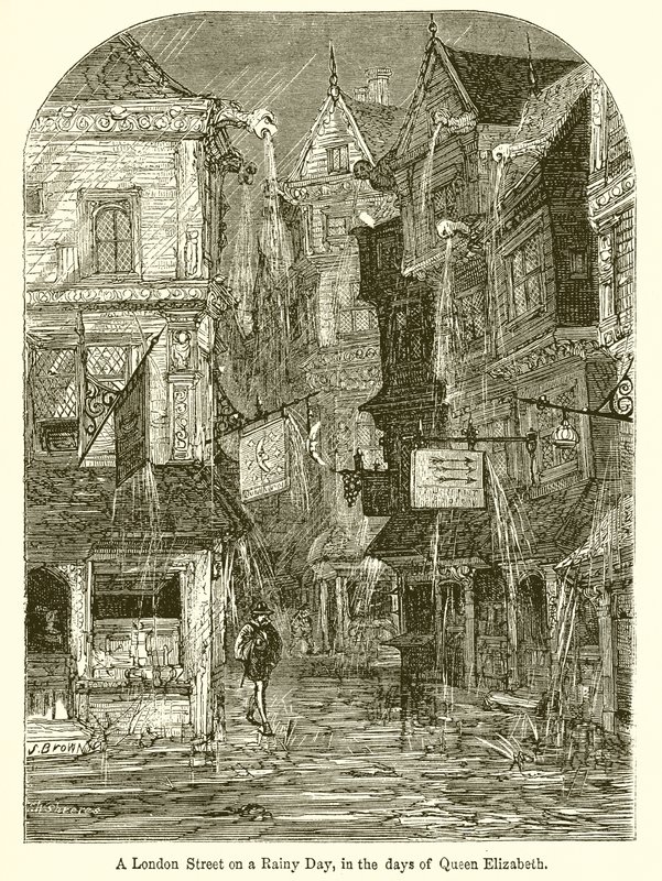 Une Rue de Londres un Jour de Pluie, à l