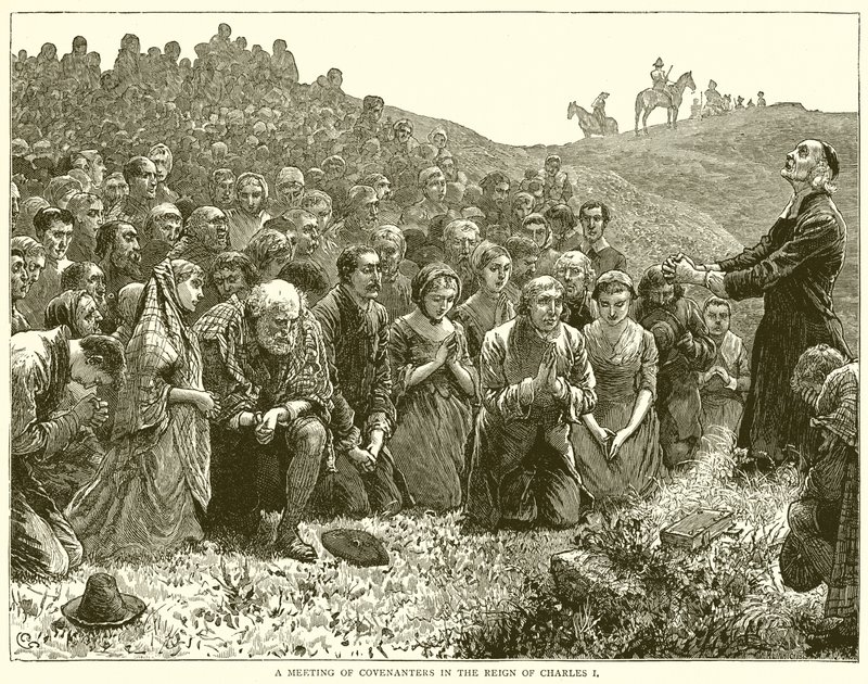 Réunion des Covenanters sous le règne de Charles Ier - English School