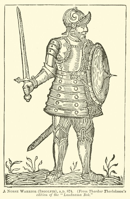 Un guerrier norvégien, Ingolfir, 874 après J.-C. - English School