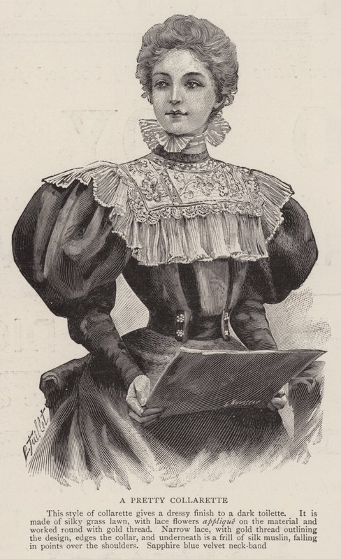 Une jolie collerette (gravure) - English School
