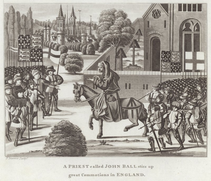 Un prêtre nommé John Ball provoque de grandes commotions en Angleterre - English School