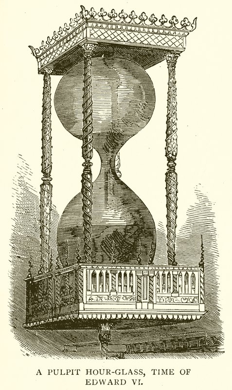 Sablier de chaire, époque d