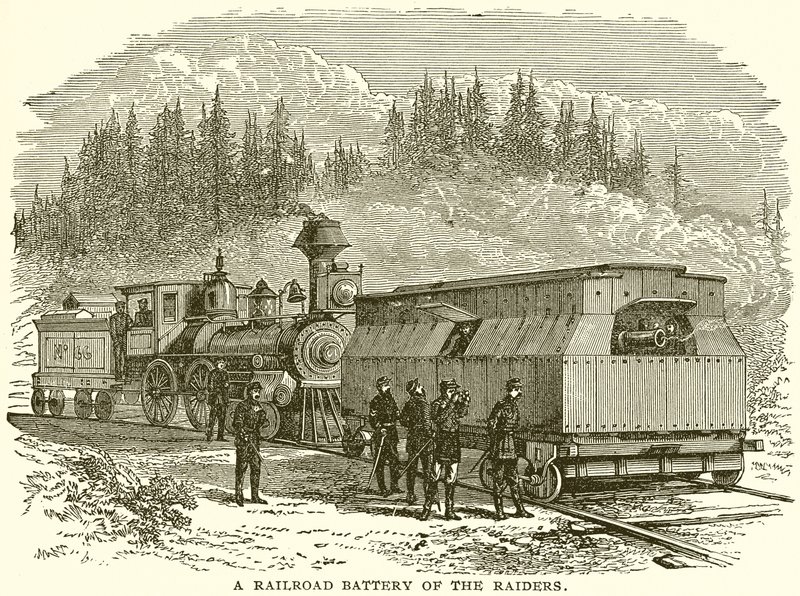 Une batterie ferroviaire des Raiders - English School