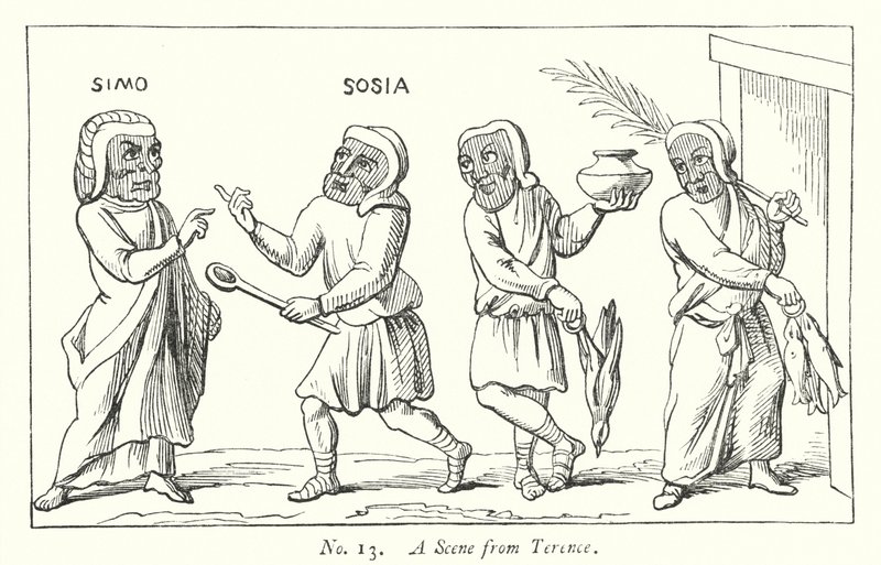 Une scène de Térence (gravure) - English School
