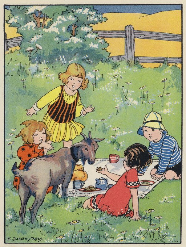 Un invité de marque (lithographie couleur) - English School