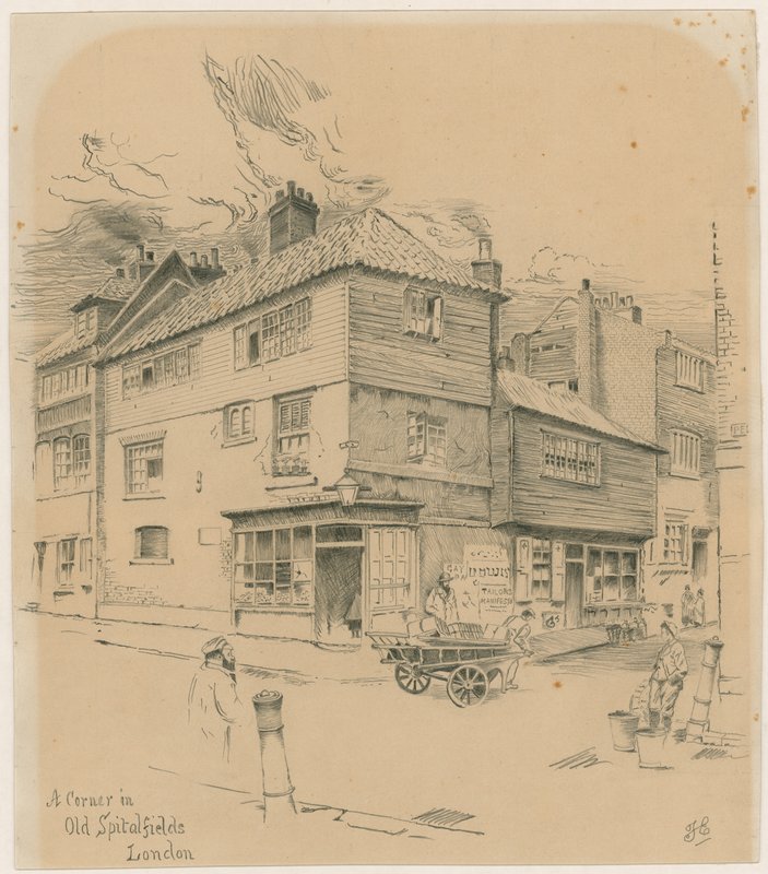Un coin dans Old Spitalfields, Londres - English School