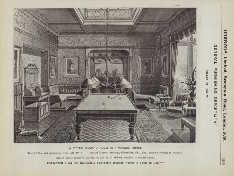 Une salle de billard aménagée par Harrods - English School