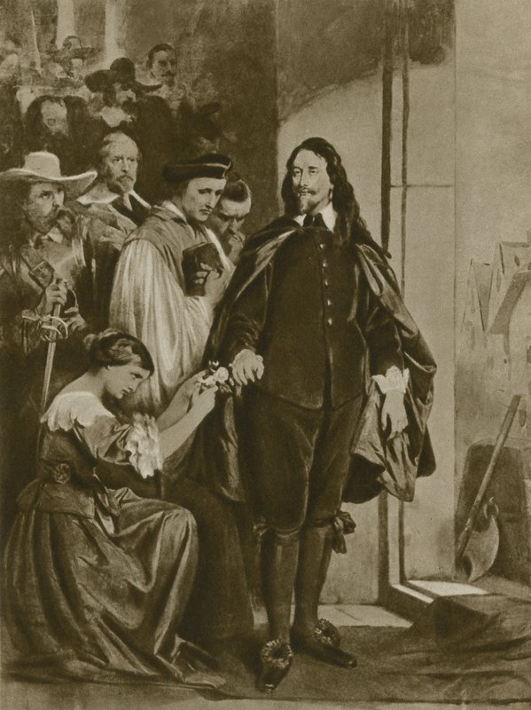 Un roi qui aurait pu se sauver (gravure) - English School