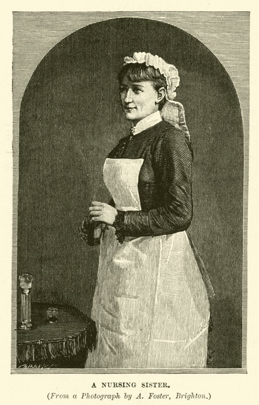 Une infirmière militaire (gravure) - English School