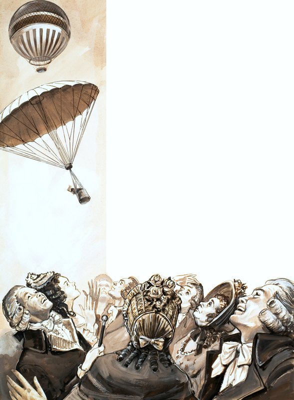 Un parachute se détache d