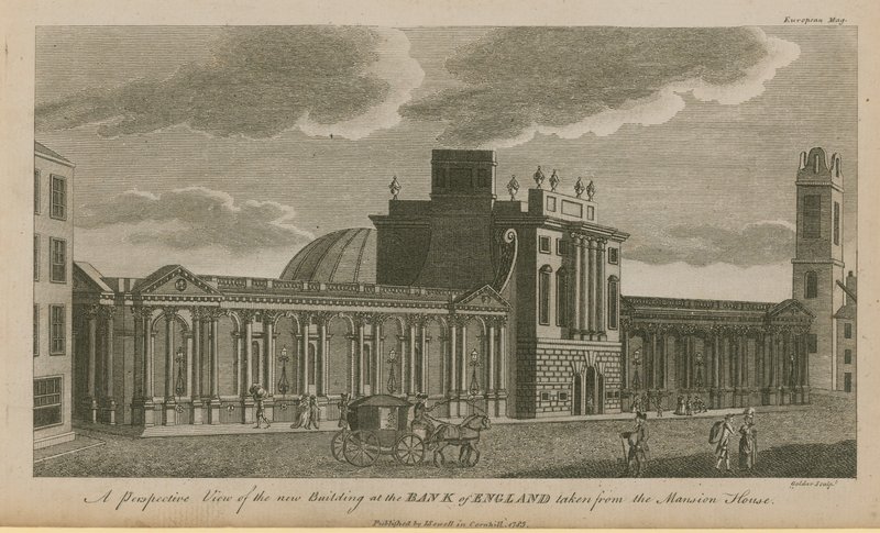 Vue en perspective du nouveau bâtiment de la Banque d