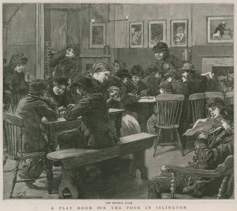 Une salle de jeux pour les pauvres à Islington : La salle générale - English School