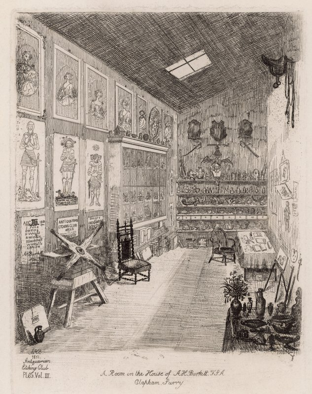 Une pièce dans la maison de A H Burkitt, Clapham, Surrey - English School