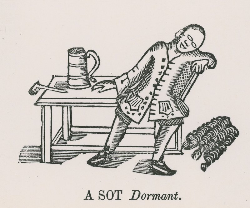Un ivrogne dormant - English School