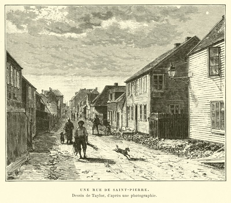 Une rue à Saint-Pierre, Saint-Pierre-et-Miquelon - English School