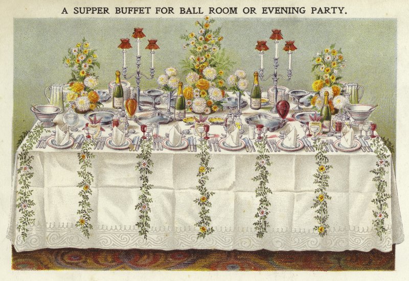 Un buffet de souper pour salle de bal ou soirée - English School