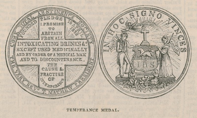 Une médaille de tempérance - English School