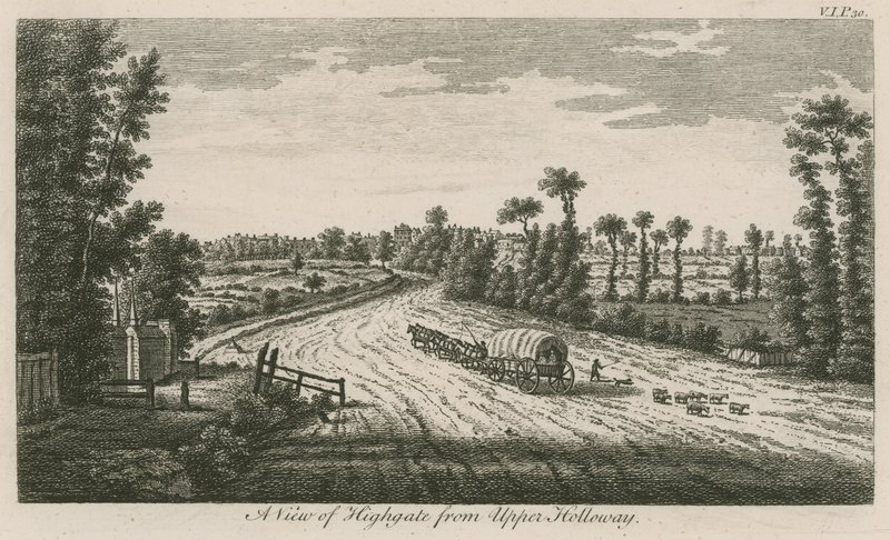 Vue de Highgate, Londres, depuis Upper Holloway - English School