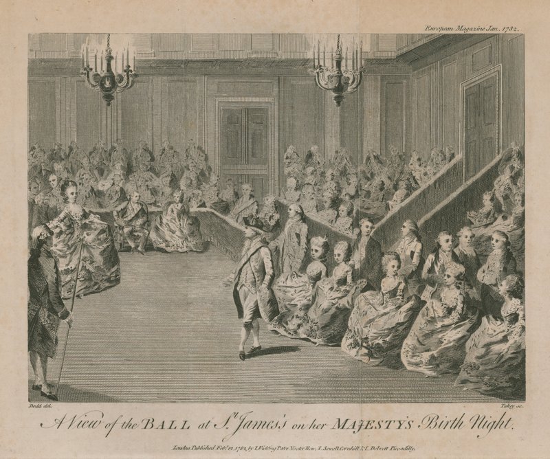 Vue du bal au palais de St James - English School