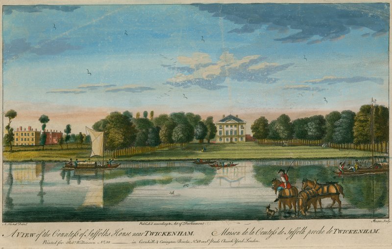 Vue de la maison de la comtesse de Suffolk près de Twickenham - English School
