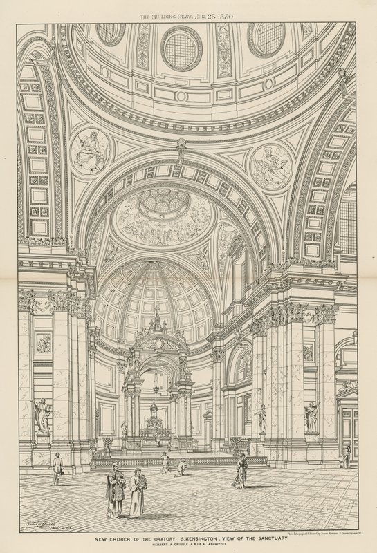 Vue du sanctuaire à la nouvelle église de l