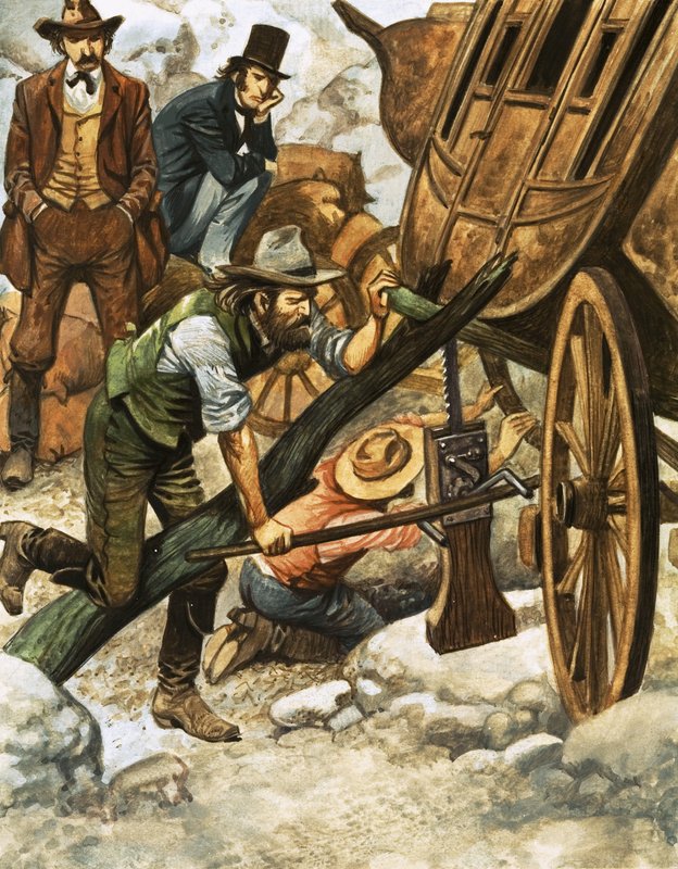 Une roue cassée sur le sentier accidenté - English School