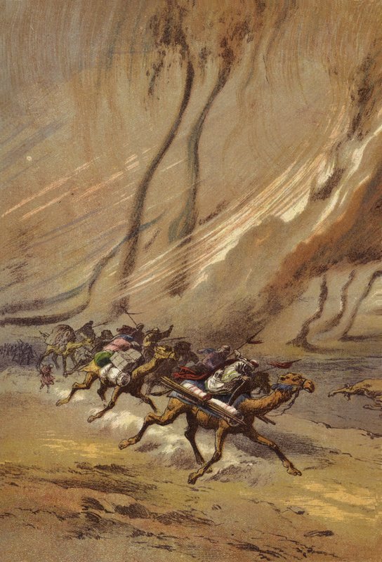 Tourbillon de sable au Sahara - English School