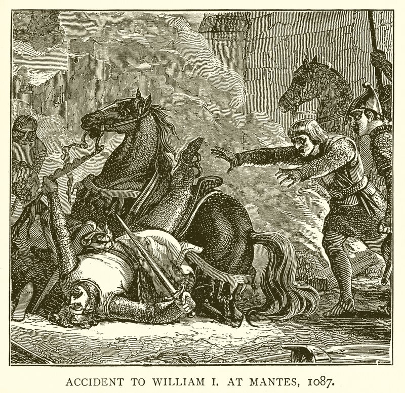 Accident de Guillaume Ier à Mantes, 1087 - English School