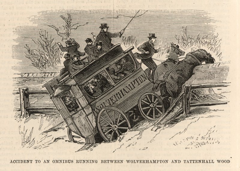 Accident à un omnibus entre Wolverhampton et Tattenhall Wood - English School