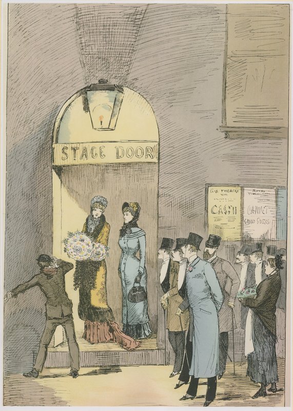 Actrices à la porte de scène d