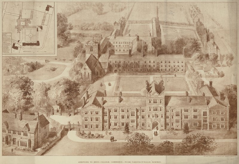 Ajouts au Jesus College, Cambridge (gravure) - English School