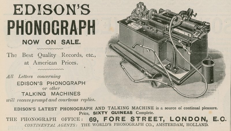 Publicité pour le phonographe d