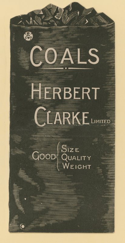 Annonce pour Herbert Clarke Ltd., marchand de charbon - English School