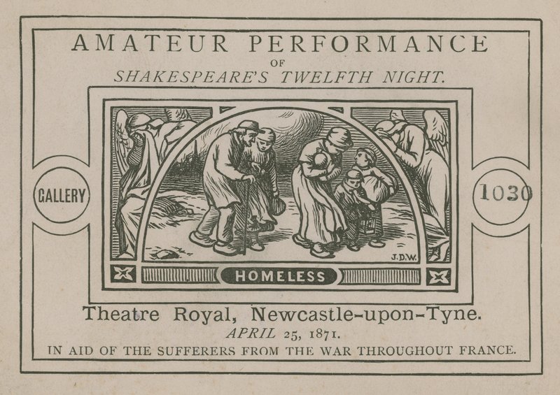 Annonce pour une performance amateur de La Nuit des rois de Shakespeare - English School