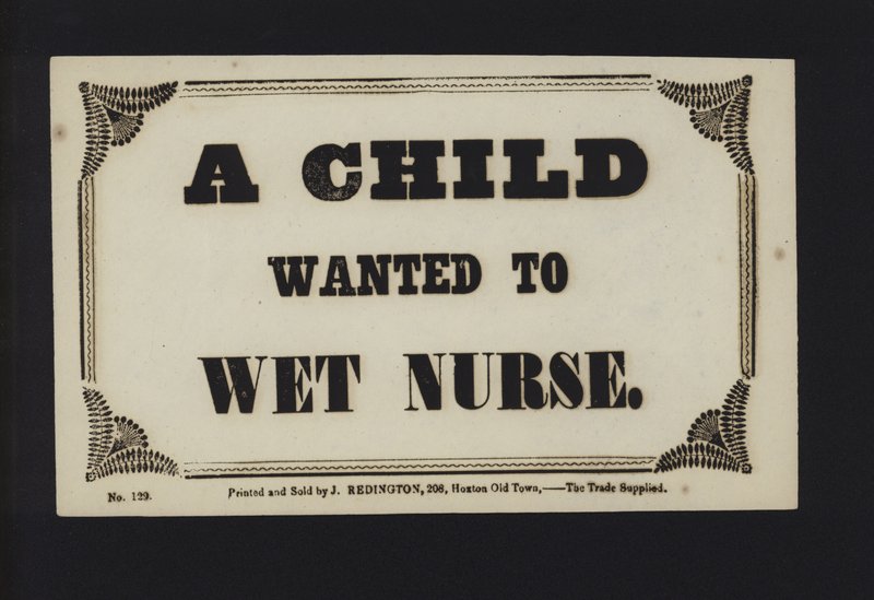 Annonce : Un enfant recherché pour allaiter (type) - English School