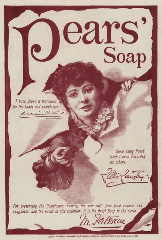 Publicité, Savon Pears (lithographie en couleur) - English School