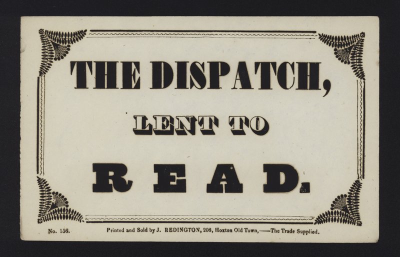 Annonce : Le Despatch prêté à lire (type) - English School