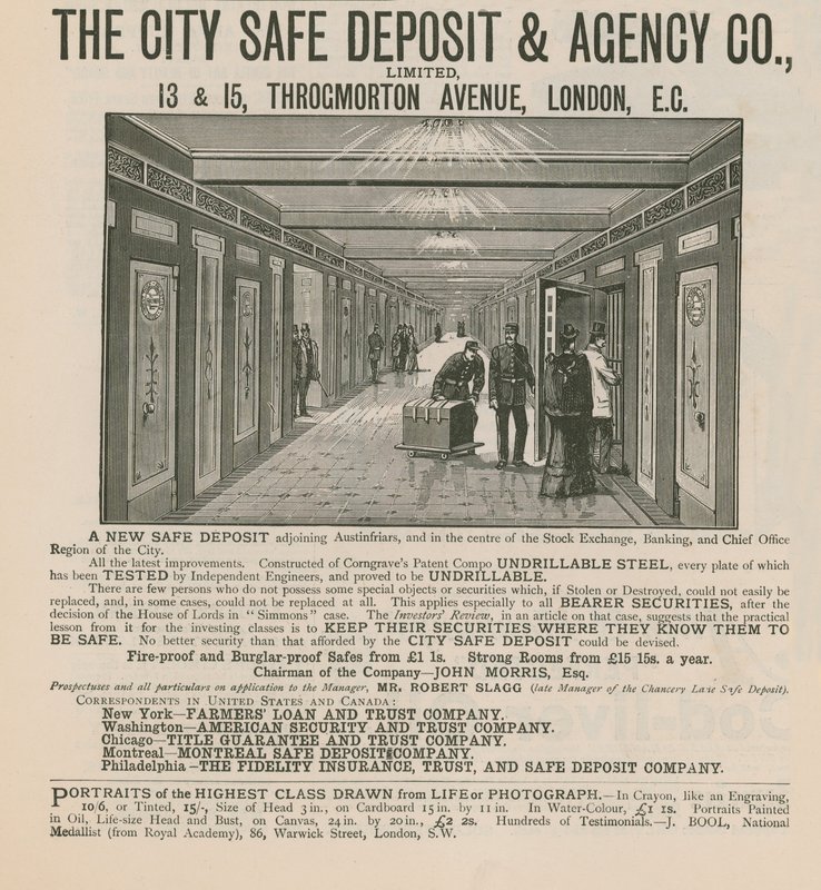 Publicité pour la City Safe Deposit & Agency Co Limited - English School
