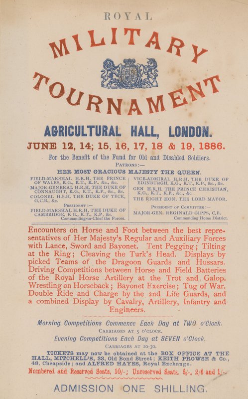 Publicité pour le tournoi militaire royal - English School